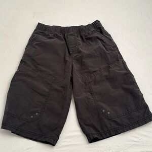 Cherokee black lightweight cargo style pull-on elastic waist shorts